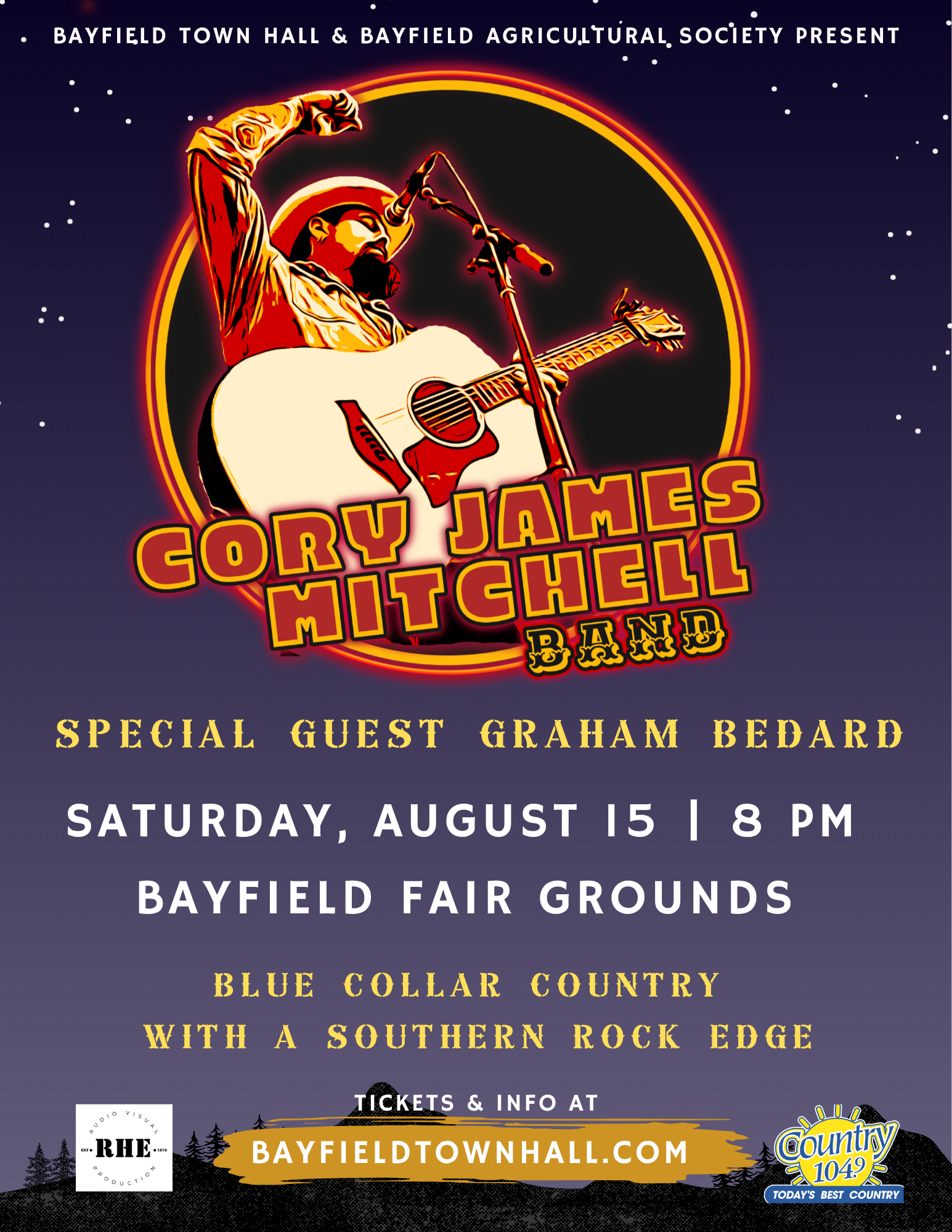 Cory James Mitchell Band + Graham Bedard ~ August 15