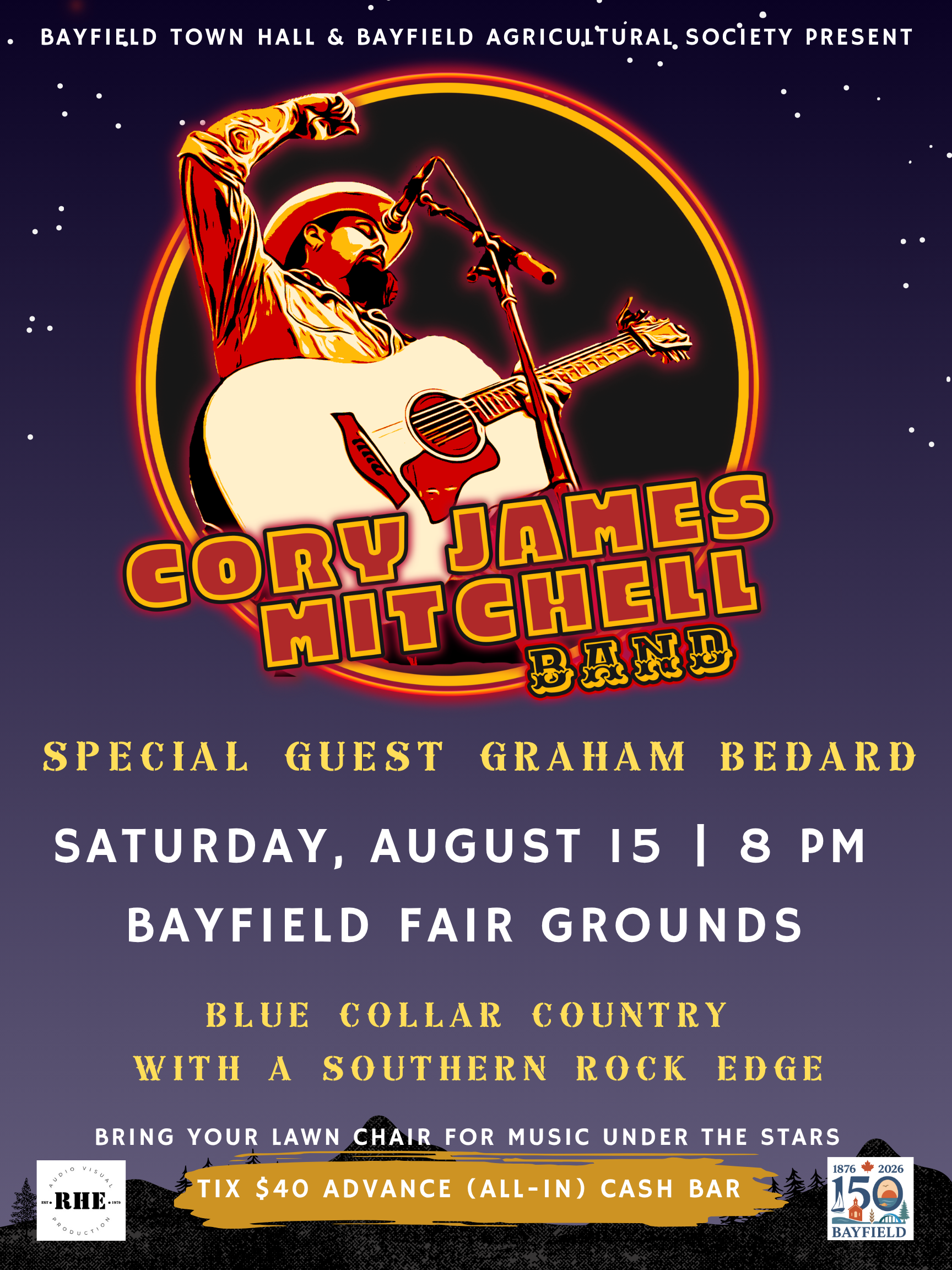 Cory James Mitchell Band + Graham Bedard ~ August 15