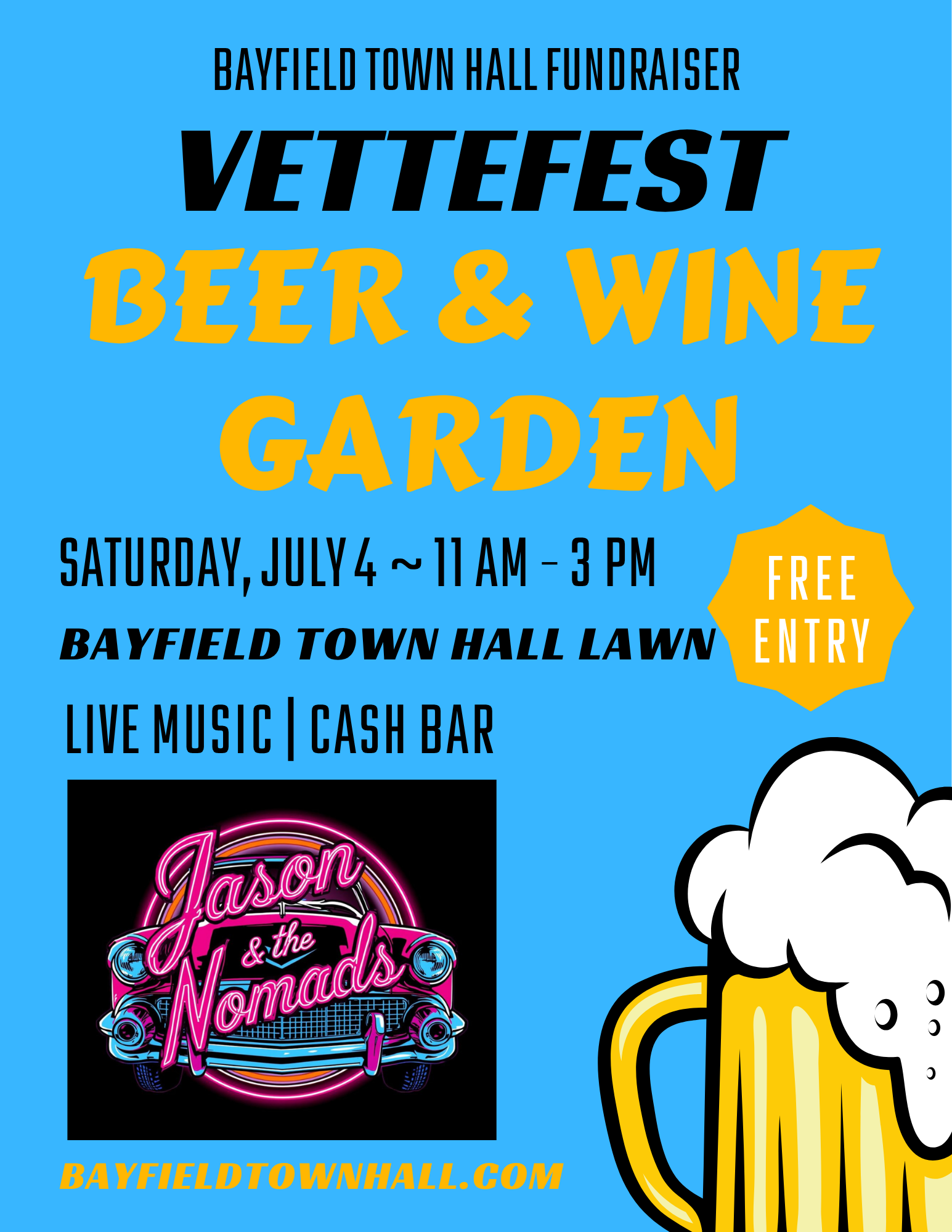 VetteFest Beer & Wine Garden  11 AM - 3 PM Free Entry